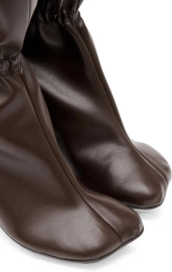 MM6 Maison Margiela Anatomic knielaarzen met elastisch detail Bruin - Foto 3