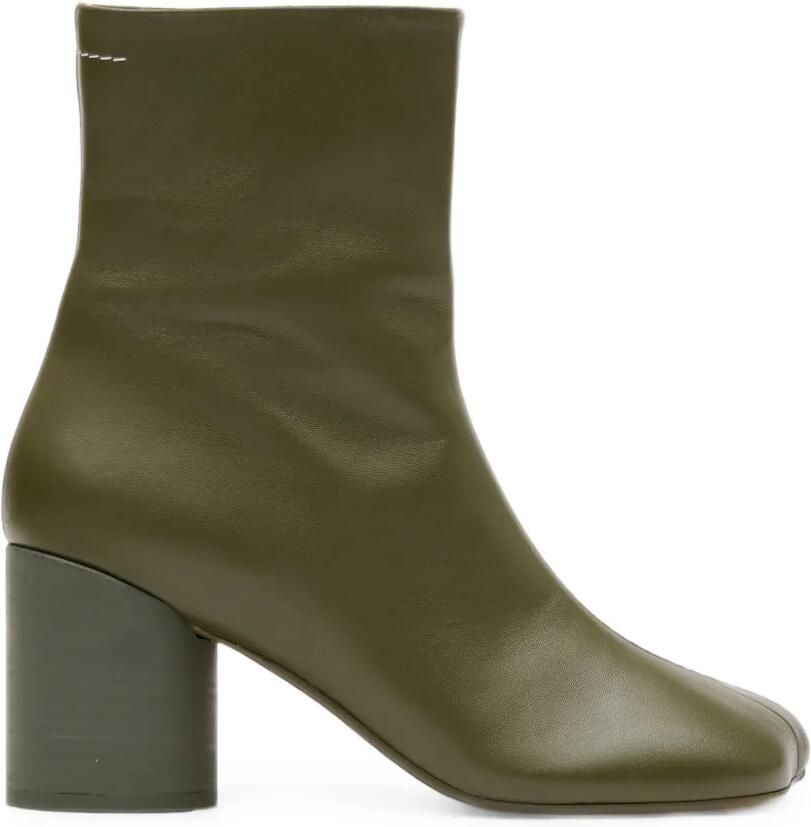 MM6 Maison Margiela Anatomic leren enkellaarzen Groen
