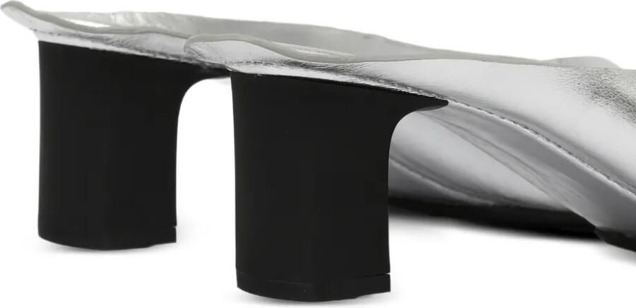MM6 Maison Margiela Anatomic leren teenslipper muiltjes Zilver - Foto 3