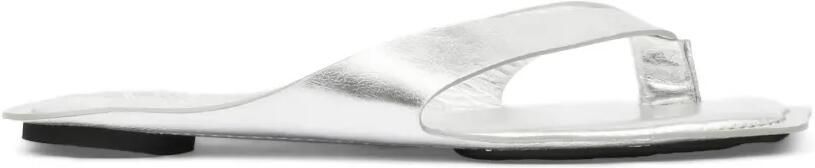 MM6 Maison Margiela Anatomic leren teenslippers Zilver