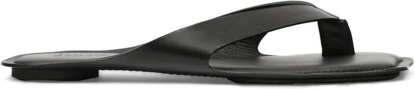 MM6 Maison Margiela Anatomic leren teenslippers Zwart