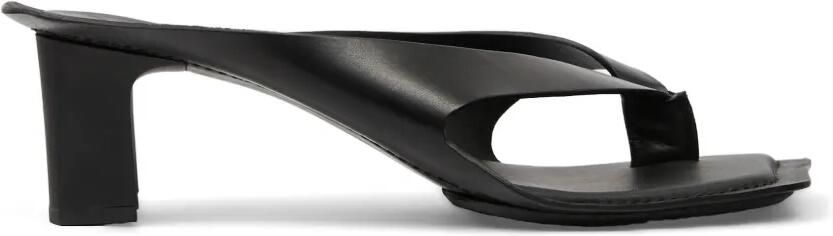 MM6 Maison Margiela Anatomic leren teenslippers Zwart