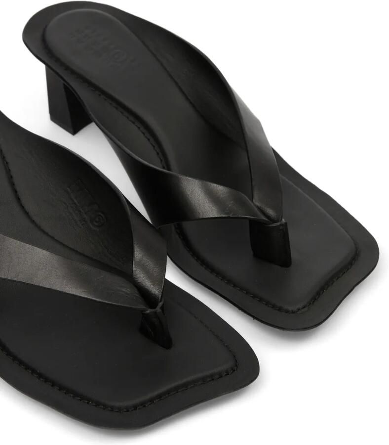MM6 Maison Margiela Anatomic leren teenslippers Zwart - Foto 2