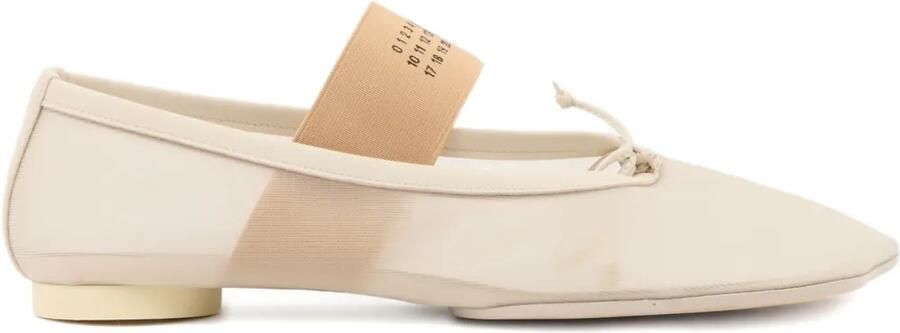 MM6 Maison Margiela Anatomic Numeric ballerina's Beige