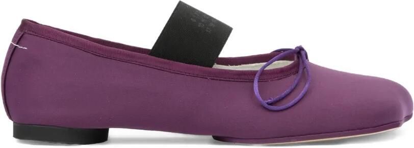 MM6 Maison Margiela Anatomic Numeric ballerina's met strikdetail Paars
