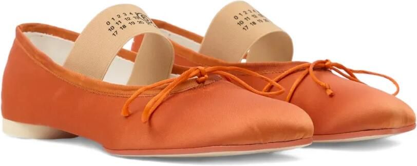 MM6 Maison Margiela Anatomic Numeric ballerina's Oranje