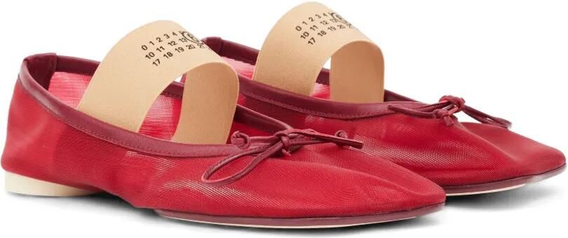 MM6 Maison Margiela Anatomic Numeric ballerina's Rood - Foto 5