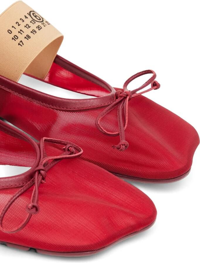 MM6 Maison Margiela Anatomic Numeric ballerina's Rood - Foto 3
