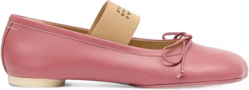 MM6 Maison Margiela Anatomic Numeric ballerina's Roze