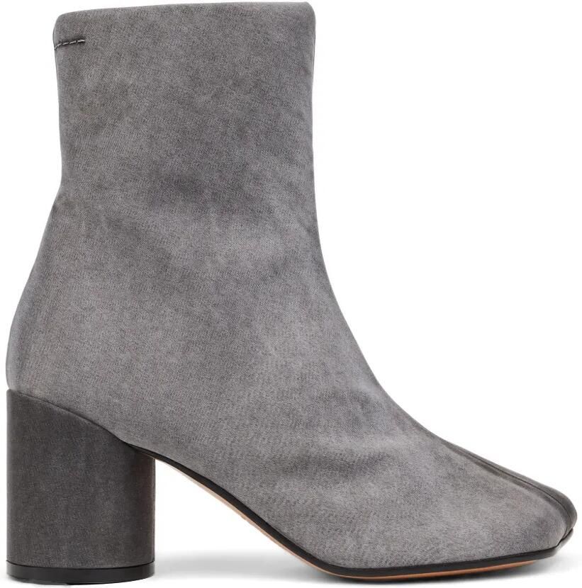 MM6 Maison Margiela Anatomic satijnen enkellaarzen Grijs