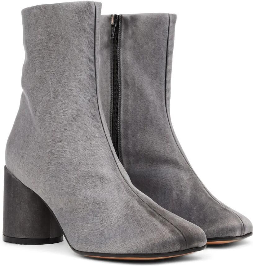 MM6 Maison Margiela Anatomic satijnen enkellaarzen Grijs - Foto 2
