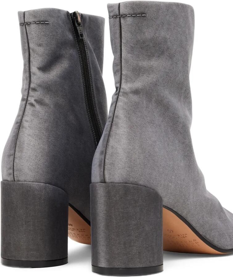 MM6 Maison Margiela Anatomic satijnen enkellaarzen Grijs - Foto 3