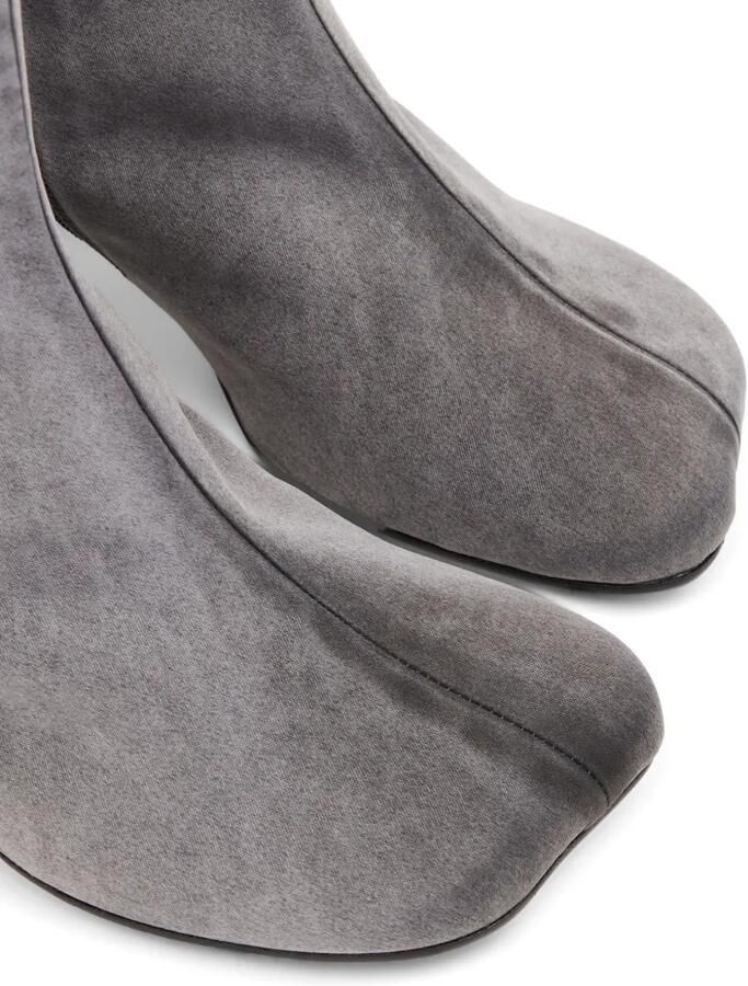 MM6 Maison Margiela Anatomic satijnen enkellaarzen Grijs - Foto 5
