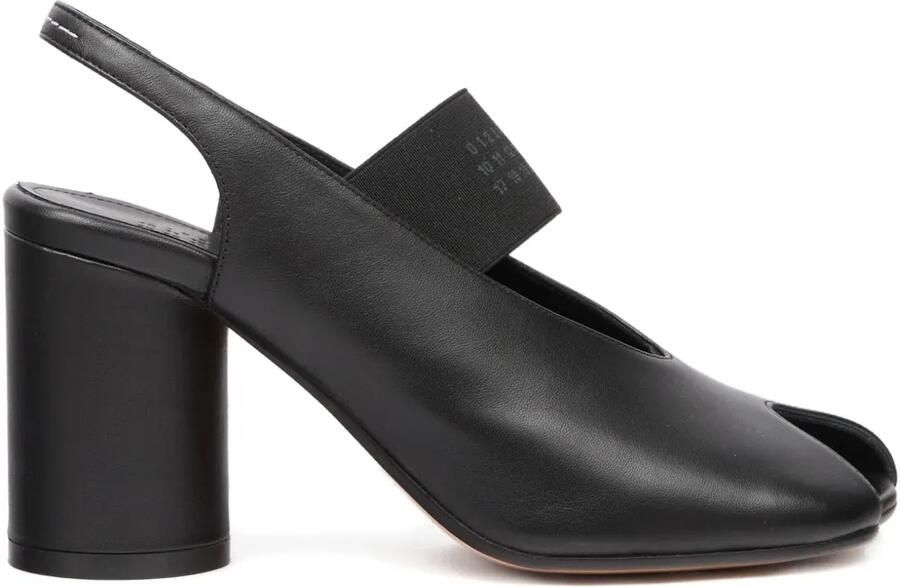 MM6 Maison Margiela Anatomische numeric slingback pumps Zwart