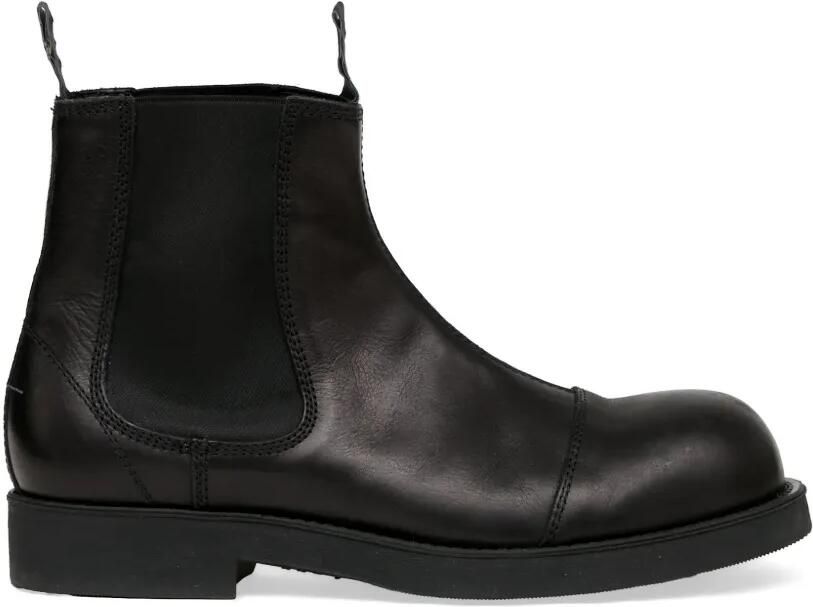 MM6 Maison Margiela Biker leren Chelsea laarzen Zwart
