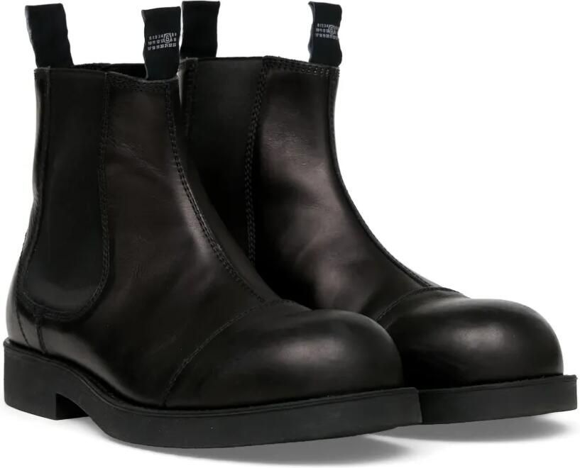 MM6 Maison Margiela Biker leren Chelsea laarzen Zwart - Foto 5