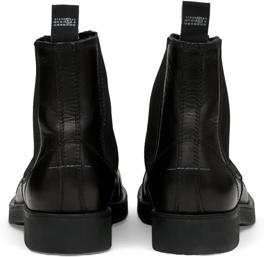 MM6 Maison Margiela Biker leren Chelsea laarzen Zwart - Foto 2