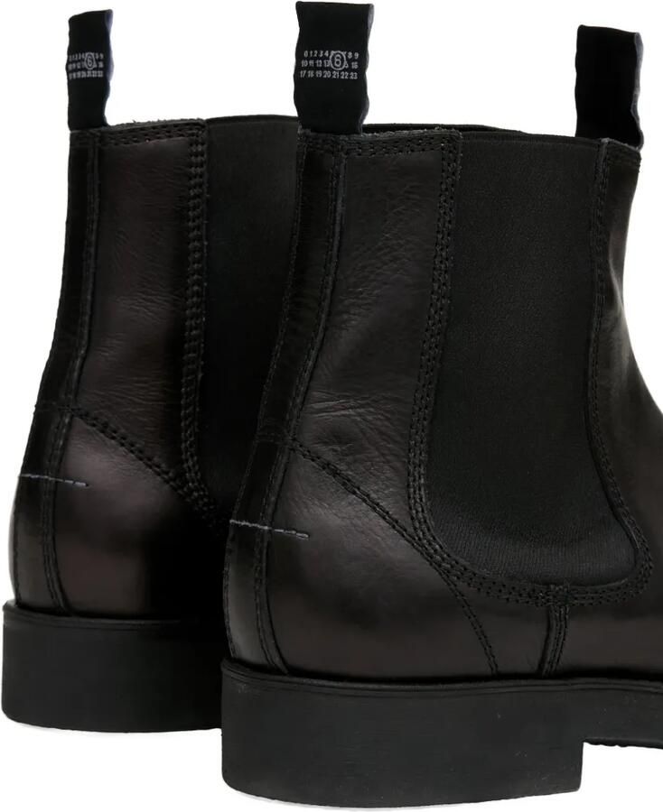 MM6 Maison Margiela Biker leren Chelsea laarzen Zwart - Foto 4
