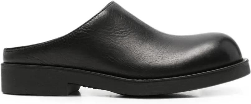 MM6 Maison Margiela Biker leren muiltjes Zwart