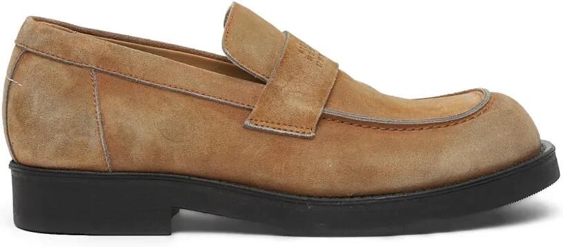 MM6 Maison Margiela Biker loafers van gewassen suède Beige