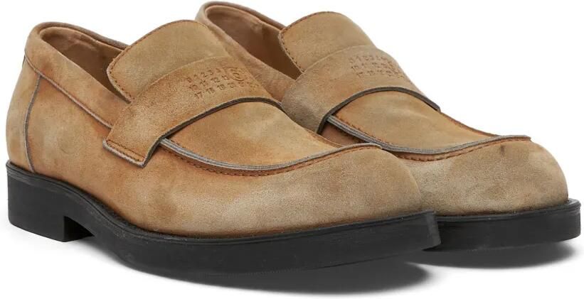 MM6 Maison Margiela Biker loafers van gewassen suède Beige - Foto 5