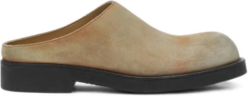 MM6 Maison Margiela Biker suède muiltjes met wassing Beige
