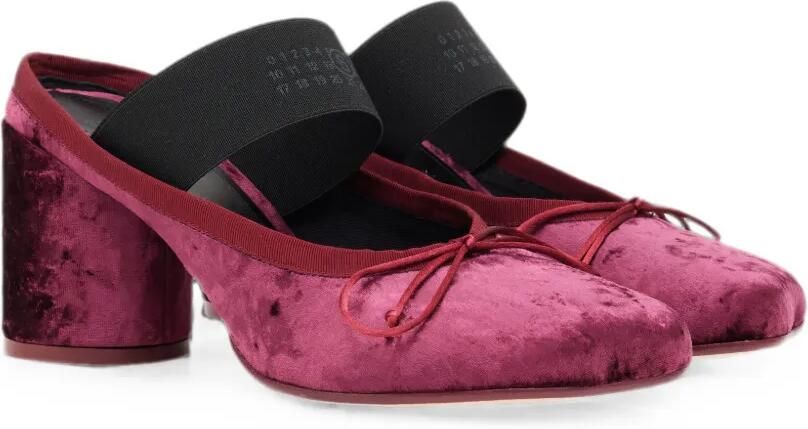 MM6 Maison Margiela Fluwelen pumps met elastisch bandje Paars - Foto 2
