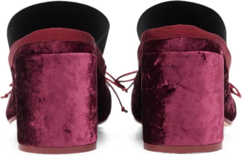MM6 Maison Margiela Fluwelen pumps met elastisch bandje Paars - Foto 3