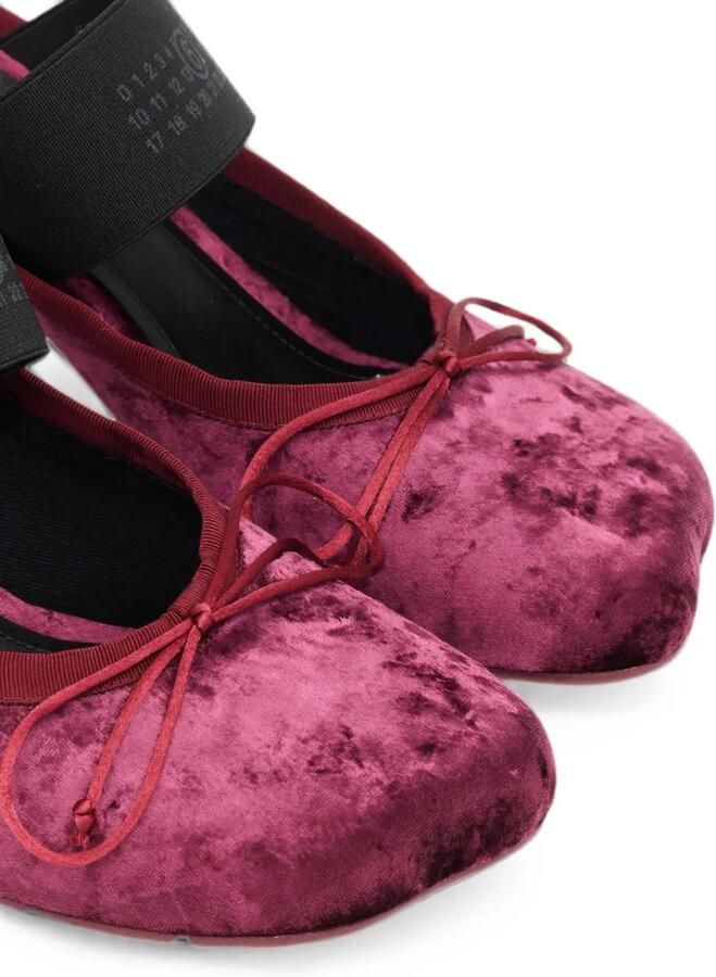 MM6 Maison Margiela Fluwelen pumps met elastisch bandje Paars - Foto 5