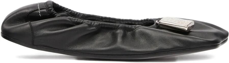 MM6 Maison Margiela Gesmockte ballerina's Zwart