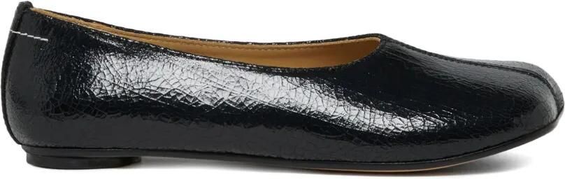 MM6 Maison Margiela Kids Ballerina's met gebarsten effect en vierkante neus Zwart - Foto 4