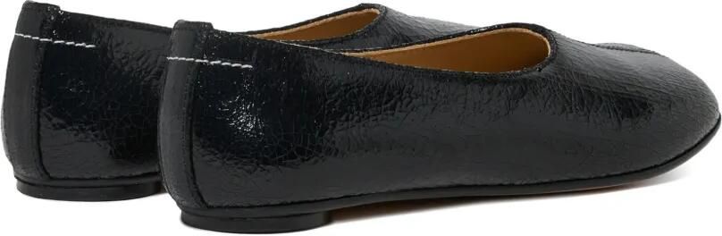 MM6 Maison Margiela Kids Ballerina's met gebarsten effect en vierkante neus Zwart - Foto 3