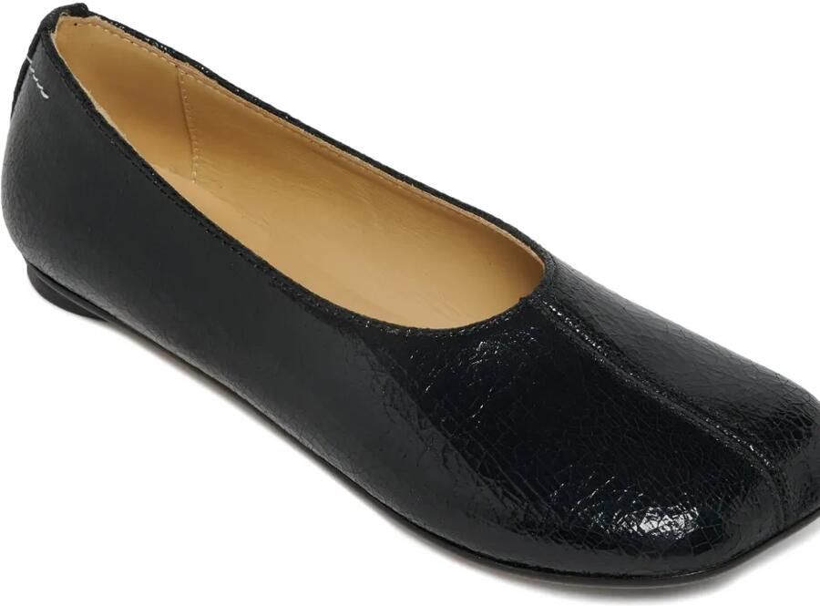 MM6 Maison Margiela Kids Ballerina's met gebarsten effect en vierkante neus Zwart - Foto 2