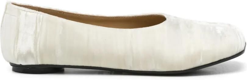 MM6 Maison Margiela Kids Ballerina's met gekreukt effect Beige