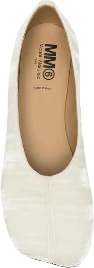 MM6 Maison Margiela Kids Ballerina's met gekreukt effect Beige - Foto 2