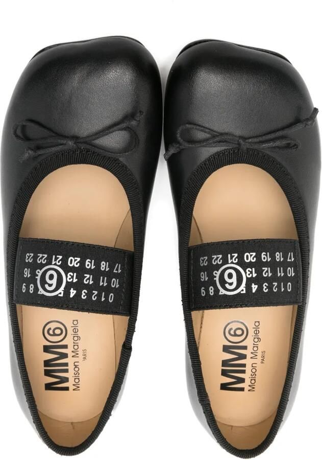 MM6 Maison Margiela Kids Ballerina's met genummerd bandje Zwart