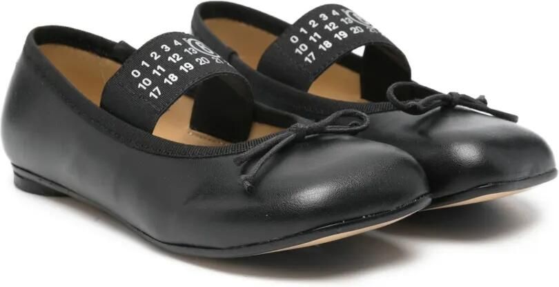 MM6 Maison Margiela Kids Ballerina's met genummerd bandje Zwart - Foto 3