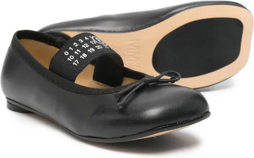 MM6 Maison Margiela Kids Ballerina's met genummerd bandje Zwart - Foto 2