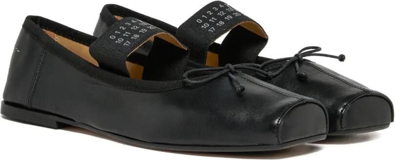 MM6 Maison Margiela Kids Ballerina's met logo en strik Zwart