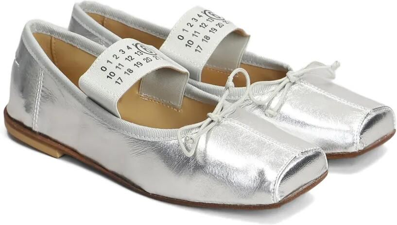 MM6 Maison Margiela Kids Ballerina's met nummer-patroon Zilver