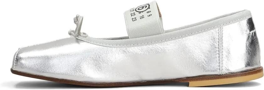 MM6 Maison Margiela Kids Ballerina's met nummer-patroon Zilver - Foto 4