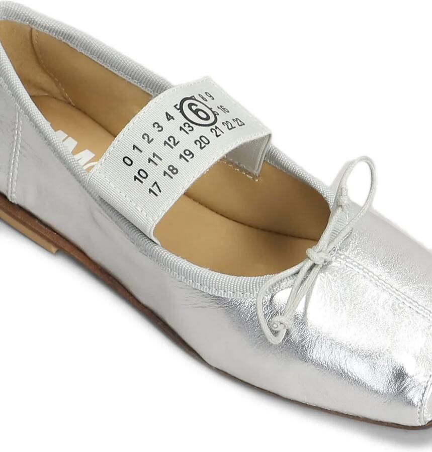 MM6 Maison Margiela Kids Ballerina's met nummer-patroon Zilver - Foto 2