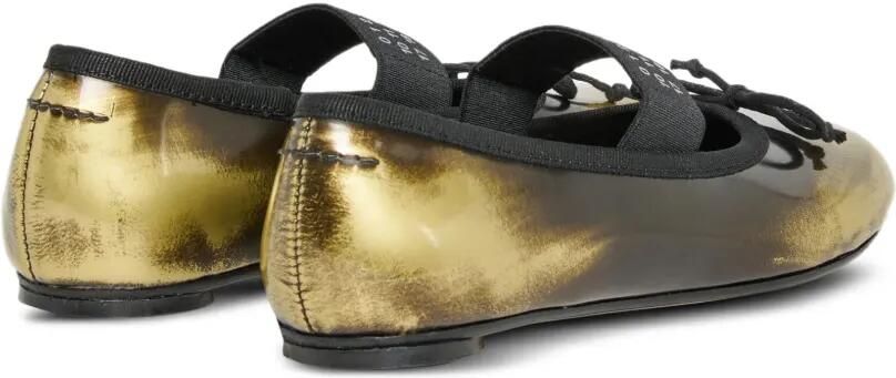 MM6 Maison Margiela Kids Ballerina's met strikdetail en metallic effect Geel - Foto 3