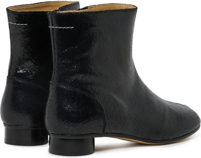MM6 Maison Margiela Kids Enkellaarzen met vierkante neus en gebarsten effect Zwart - Foto 3