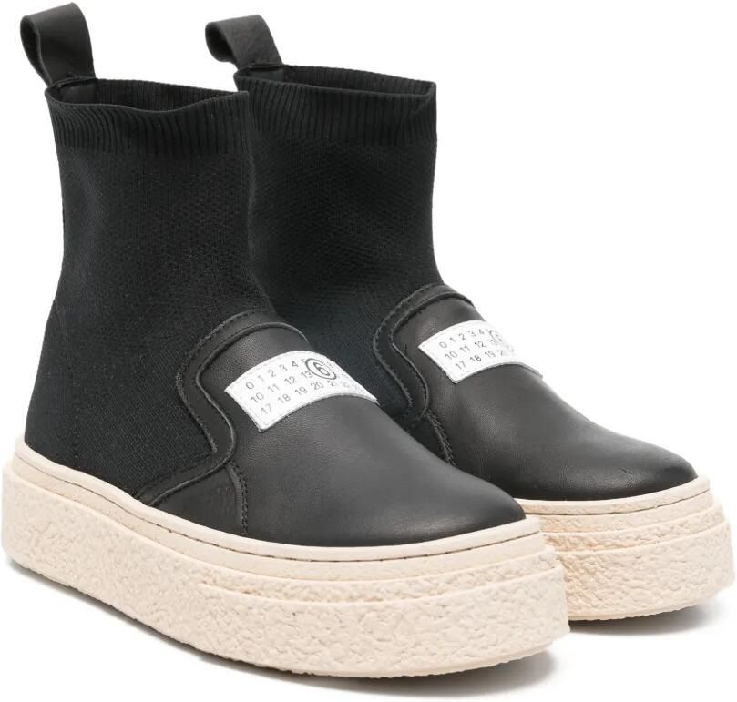 MM6 Maison Margiela Kids Laarzen met logopatch Zwart