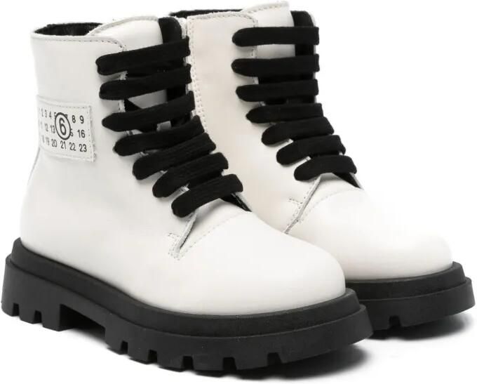 MM6 Maison Margiela Kids Laarzen met nummer-patroon Wit