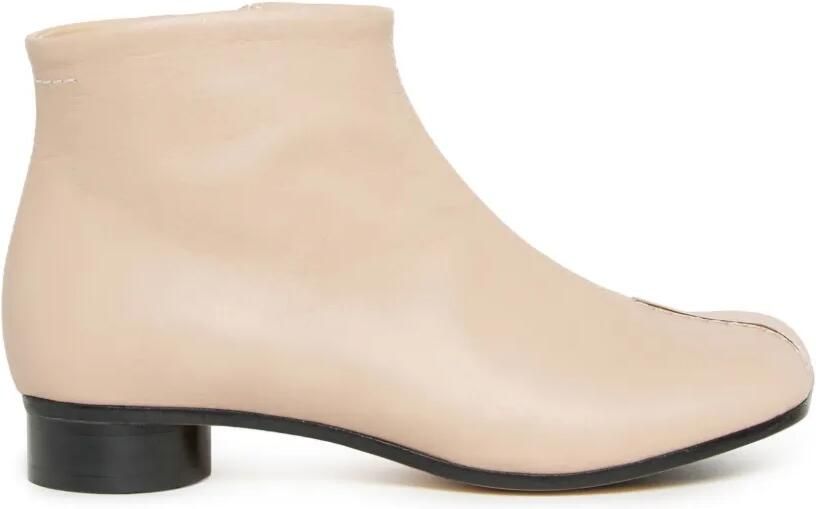 MM6 Maison Margiela Kids Laarzen van kalfsleer met ritssluiting Beige