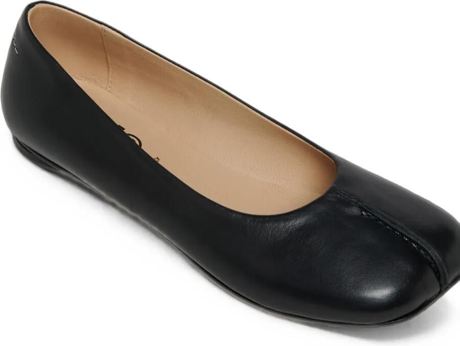 MM6 Maison Margiela Kids Leren ballerina's Zwart