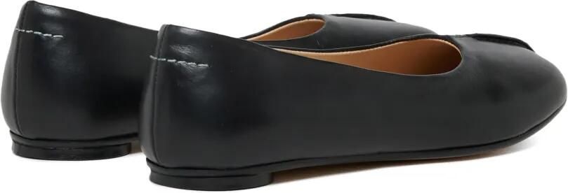 MM6 Maison Margiela Kids Leren ballerina's Zwart - Foto 3
