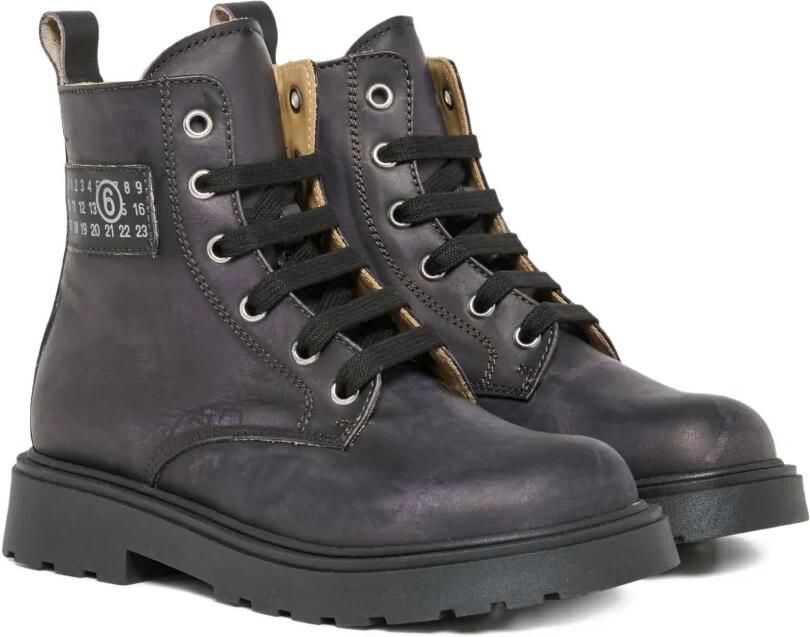 MM6 Maison Margiela Kids Leren enkellaarzen Paars - Foto 2
